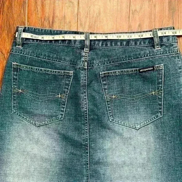Aeropostale Denim Skirt Girl’s Size 3 Frayed Hem distressed - Picture 10 of 10